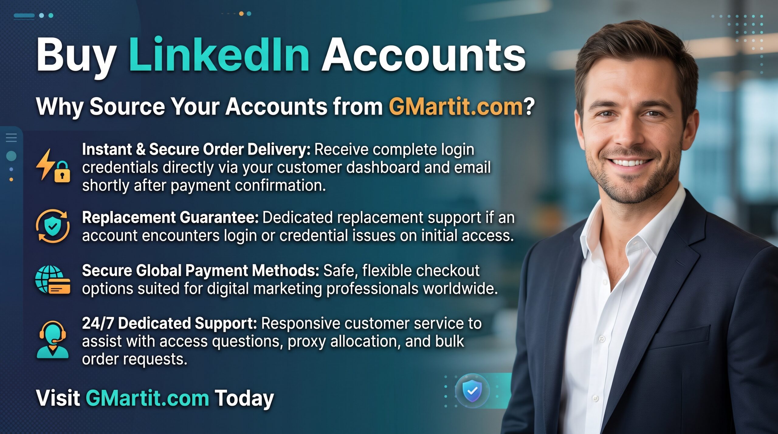 Buy LinkedIn Accounts (Why Source Your Accounts from GMartit.com