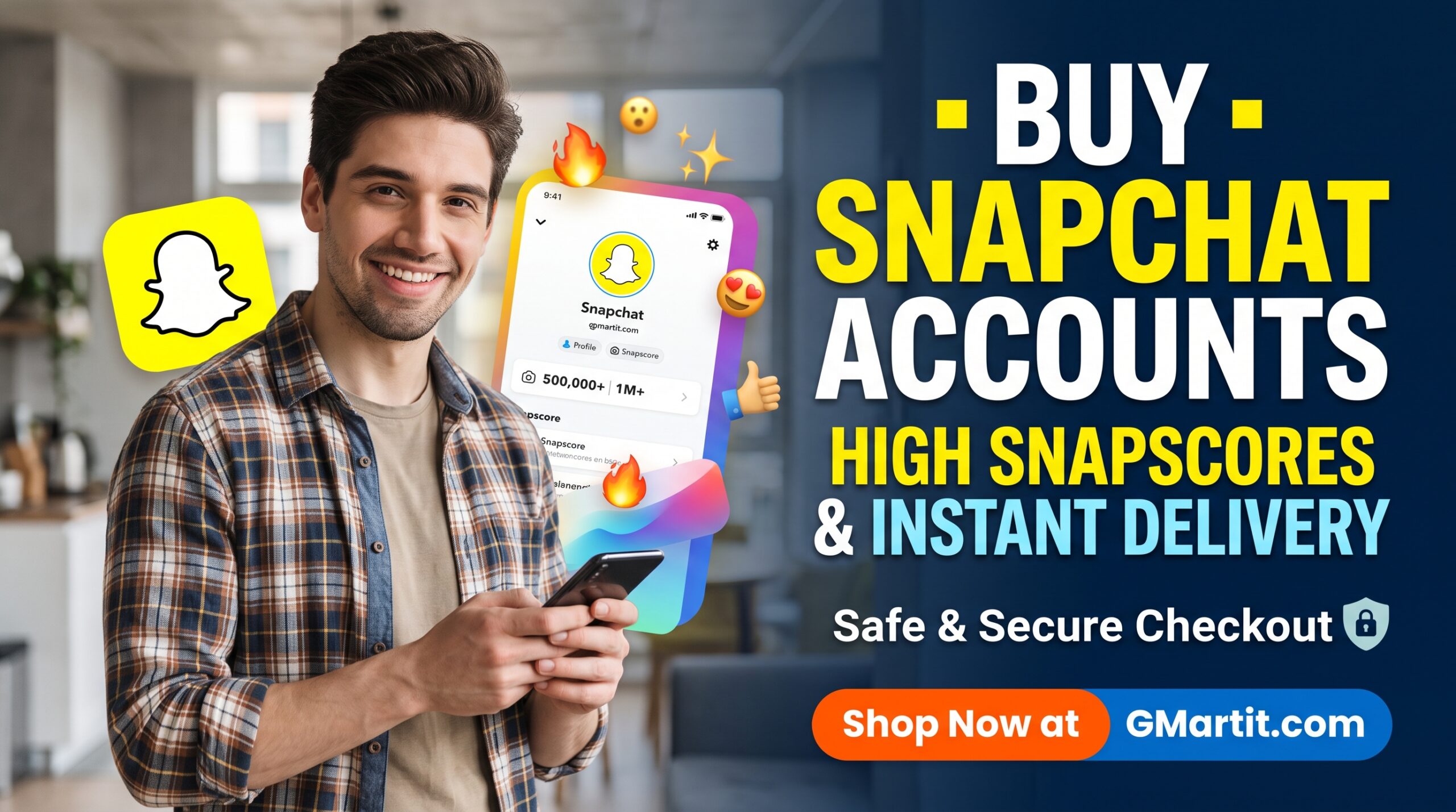Buy Snapchat accounts high Snapscores and instant delivery.