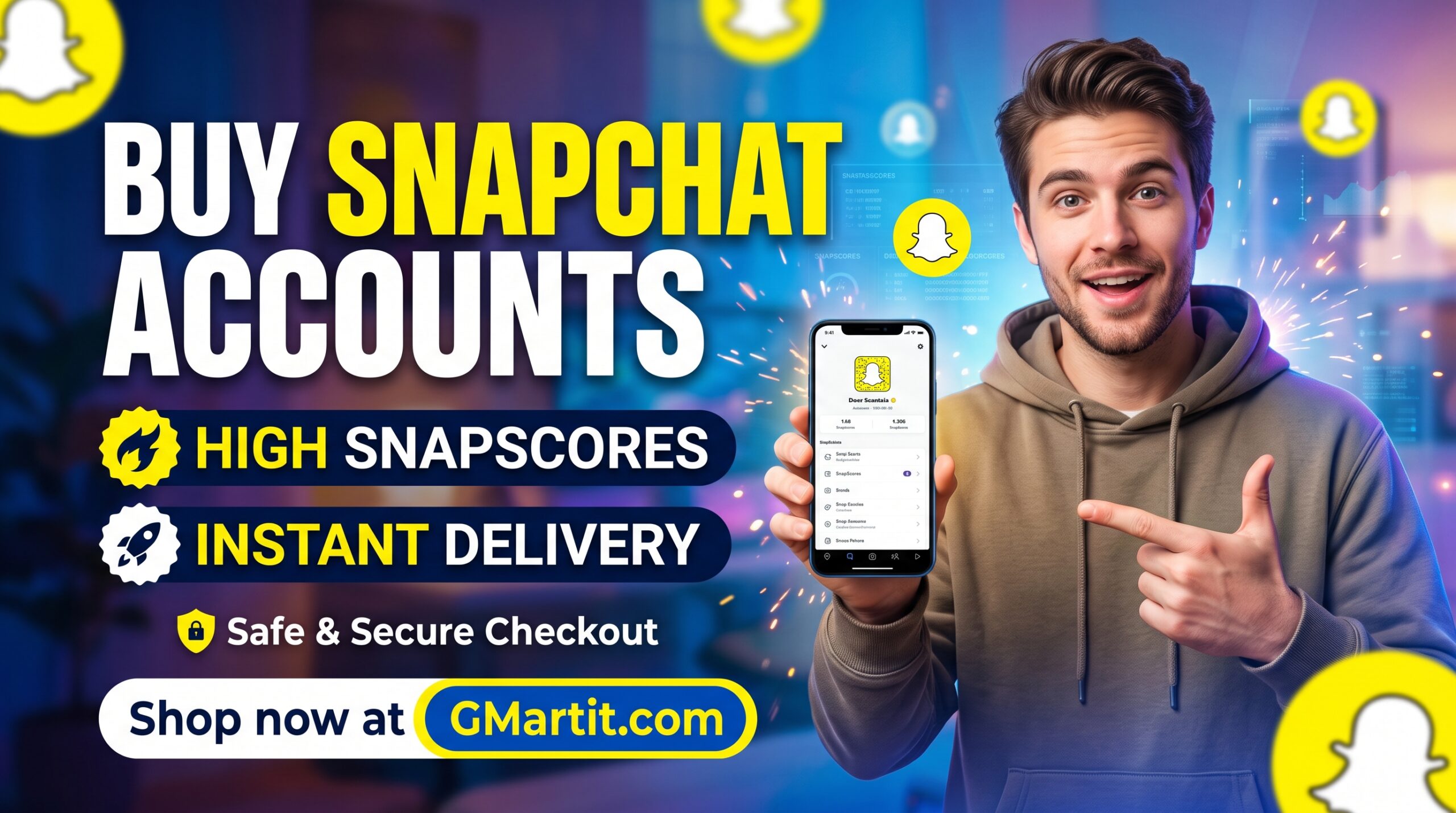 Buy Snapchat accounts high Snapscores