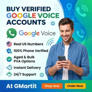 Buy verified Google Voice accounts with real US numbers at GMartit. 100% phone verified, aged & bulk PVA options with instant delivery and 247 support.